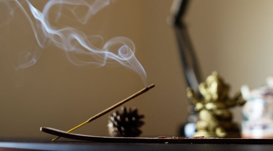 Incense sticks being burned using incense stick holder